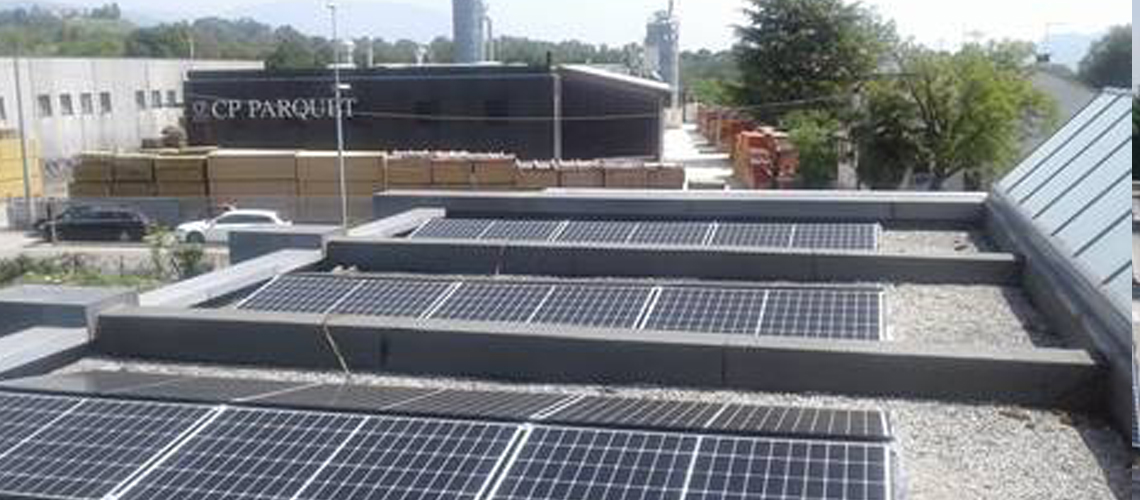 Gli impianti fotovoltaici che alimentano CP Parquet